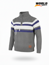 Baby Boy's & Girl's Short Zip Stripped Sweater