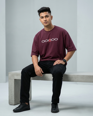 Premium Oversized Drop Shoulder Maroon Oppo