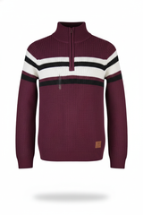 Baby Boy's & Girl's Short Zip Stripped Sweater