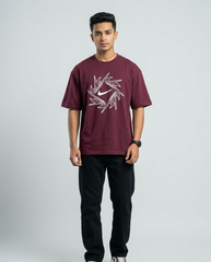 Premium Oversized Drop Shoulder Maroon Nike