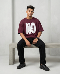 Premium Oversized Drop Shoulder Maroon No