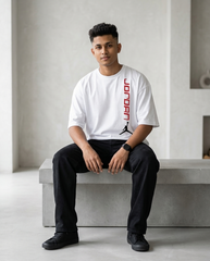 Premium Oversized Drop Shoulder White Jordan