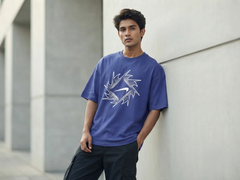 Premium Oversized Drop Shoulder Blue Nike