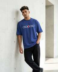Premium Oversized Drop Shoulder Blue Oppo