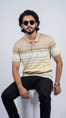 Men’s Premium Striped Polo T-Shirt – Imported Chinese Fabric