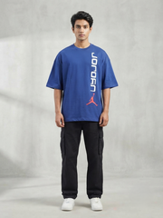 Premium Oversized Drop Shoulder Blue Air Jordan