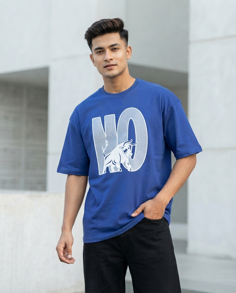 Premium Oversized Drop Shoulder Blue No