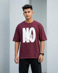 Premium Oversized Drop Shoulder Maroon No