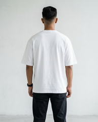 Premium Oversized Drop Shoulder White No