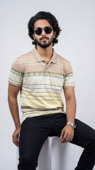 Men’s Premium Striped Polo T-Shirt – Imported Chinese Fabric