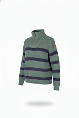 Baby Boy's & Girl's Short Zip Stripped Sweater