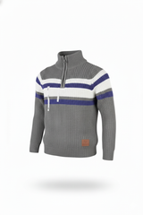 Baby Boy's & Girl's Short Zip Stripped Sweater