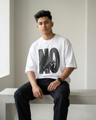 Premium Oversized Drop Shoulder White No
