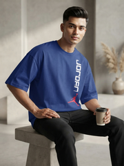 Premium Oversized Drop Shoulder Blue Air Jordan