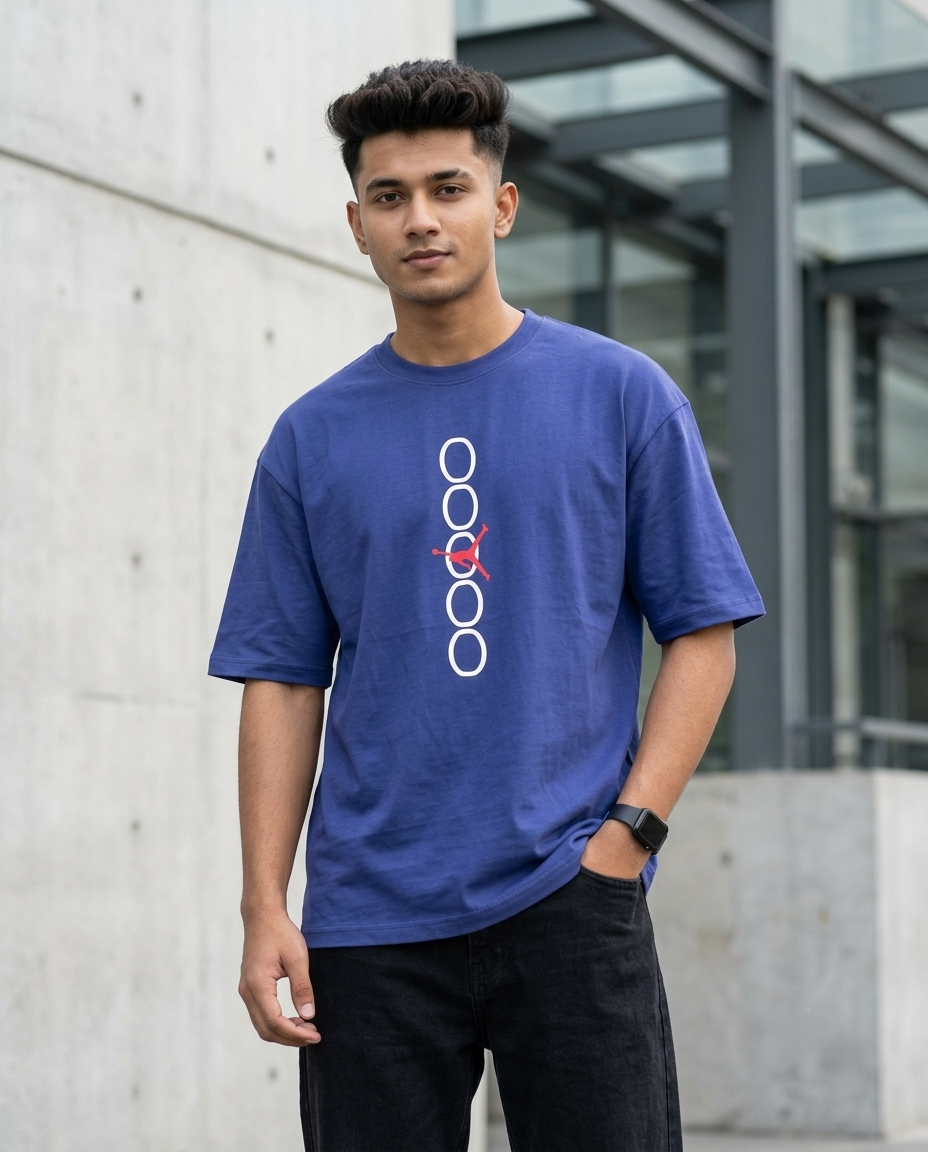 Premium Oversized Drop Shoulder Blue Oppo