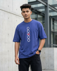 Premium Oversized Drop Shoulder Blue Oppo