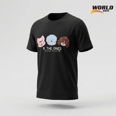Fit-Size Black Couple & Single T-Shirt