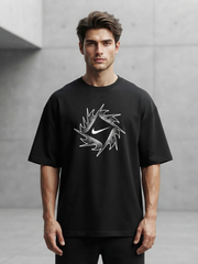 Premium Oversized Drop Shoulder Nike Black