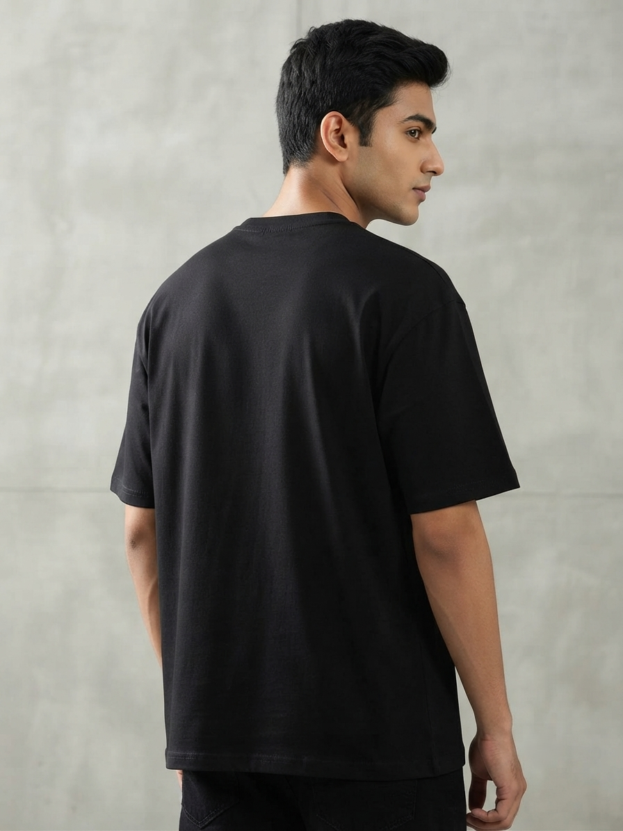 Premium Oversized Drop Shoulder Solid Black