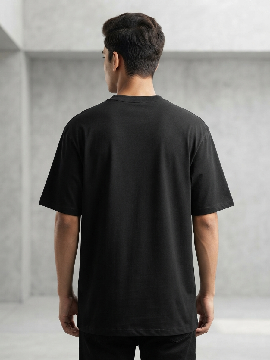 Premium Oversized Drop Shoulder Solid Black