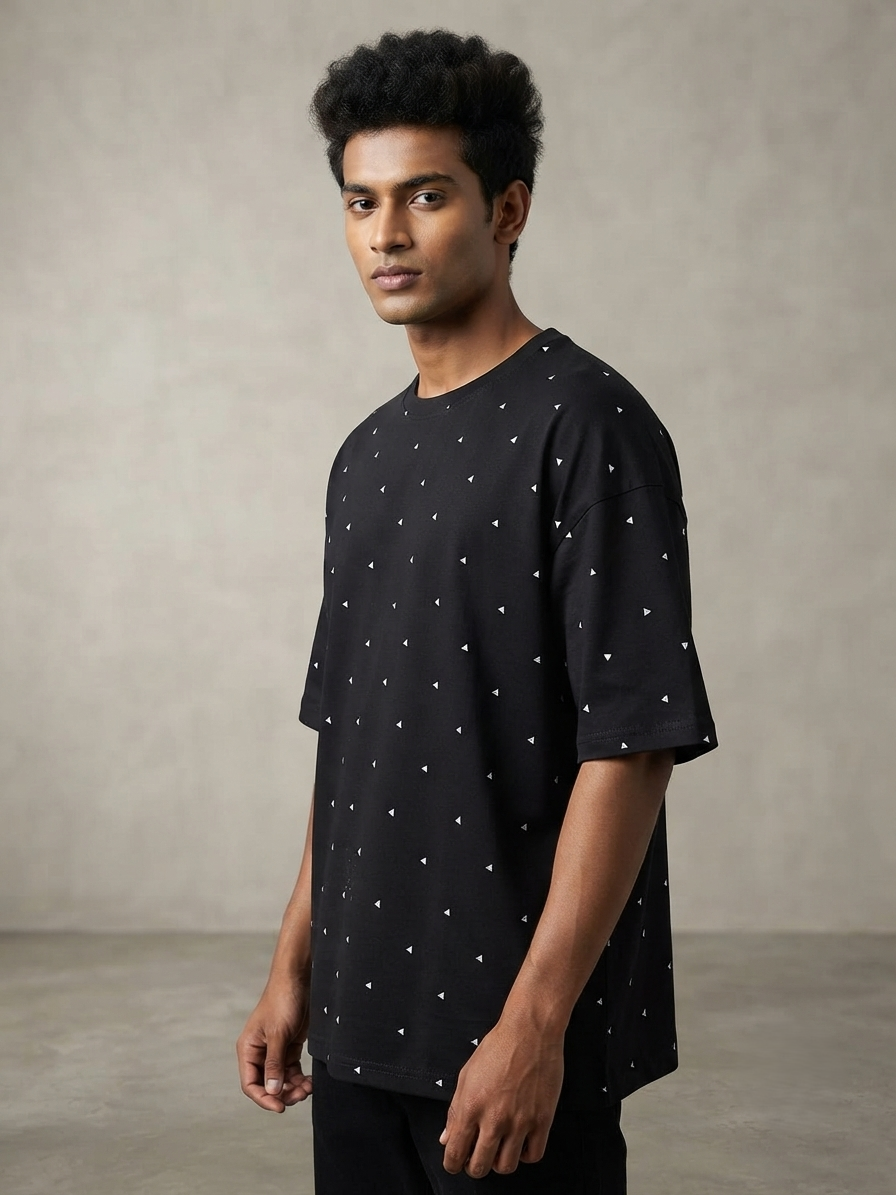 Premium Oversized Drop Shoulder Black Star