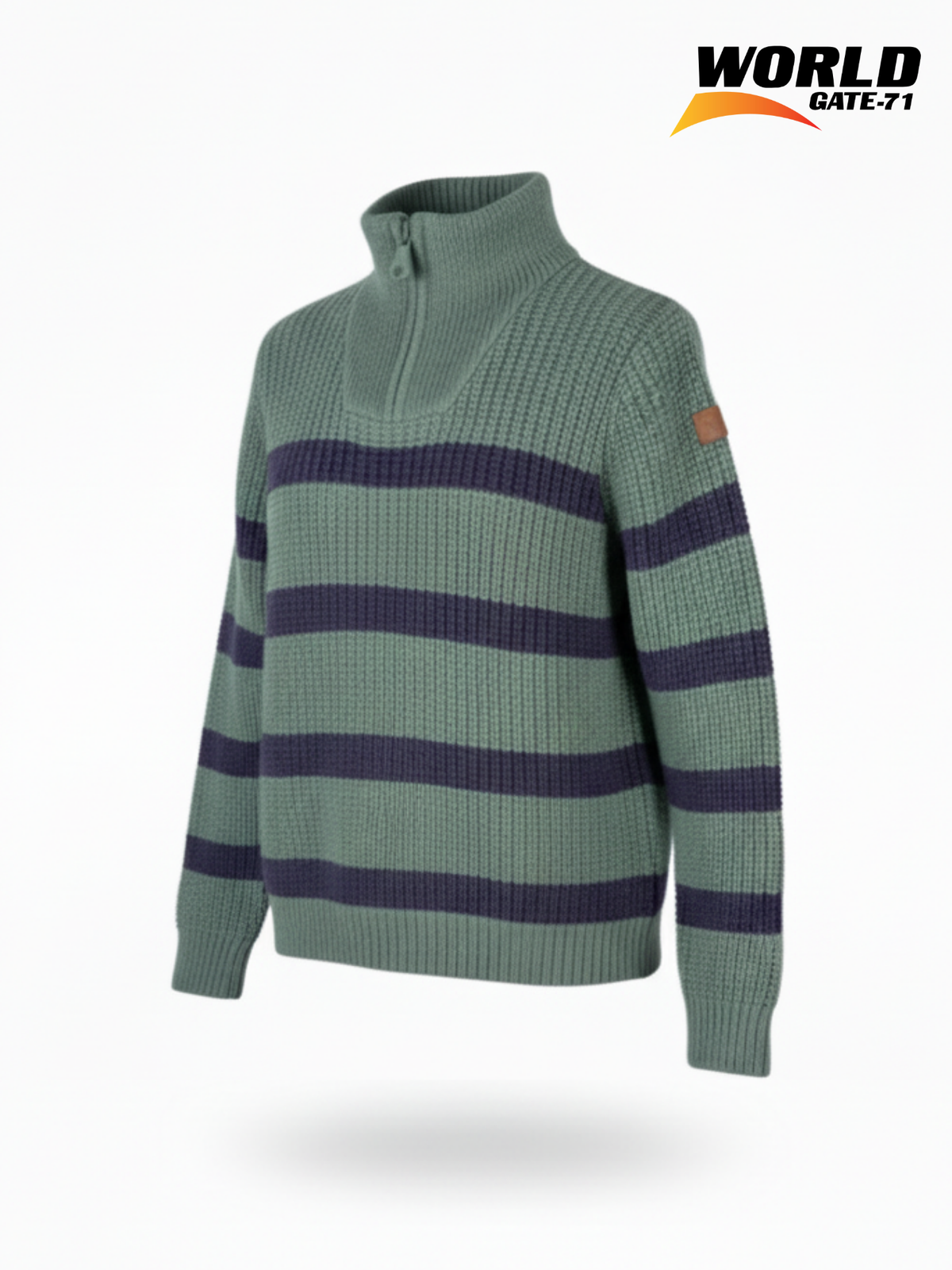 Baby Boy's & Girl's Short Zip Stripped Sweater