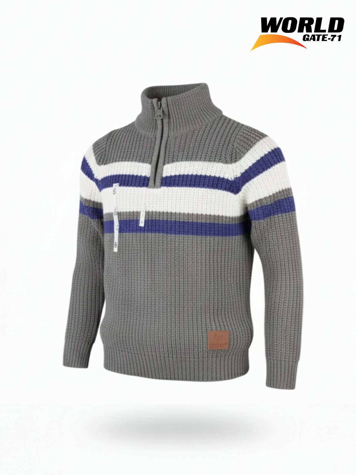 Baby Boy's & Girl's Short Zip Stripped Sweater