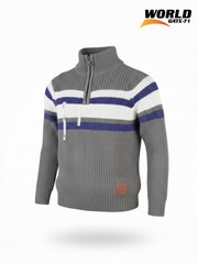 Baby Boy's & Girl's Short Zip Stripped Sweater