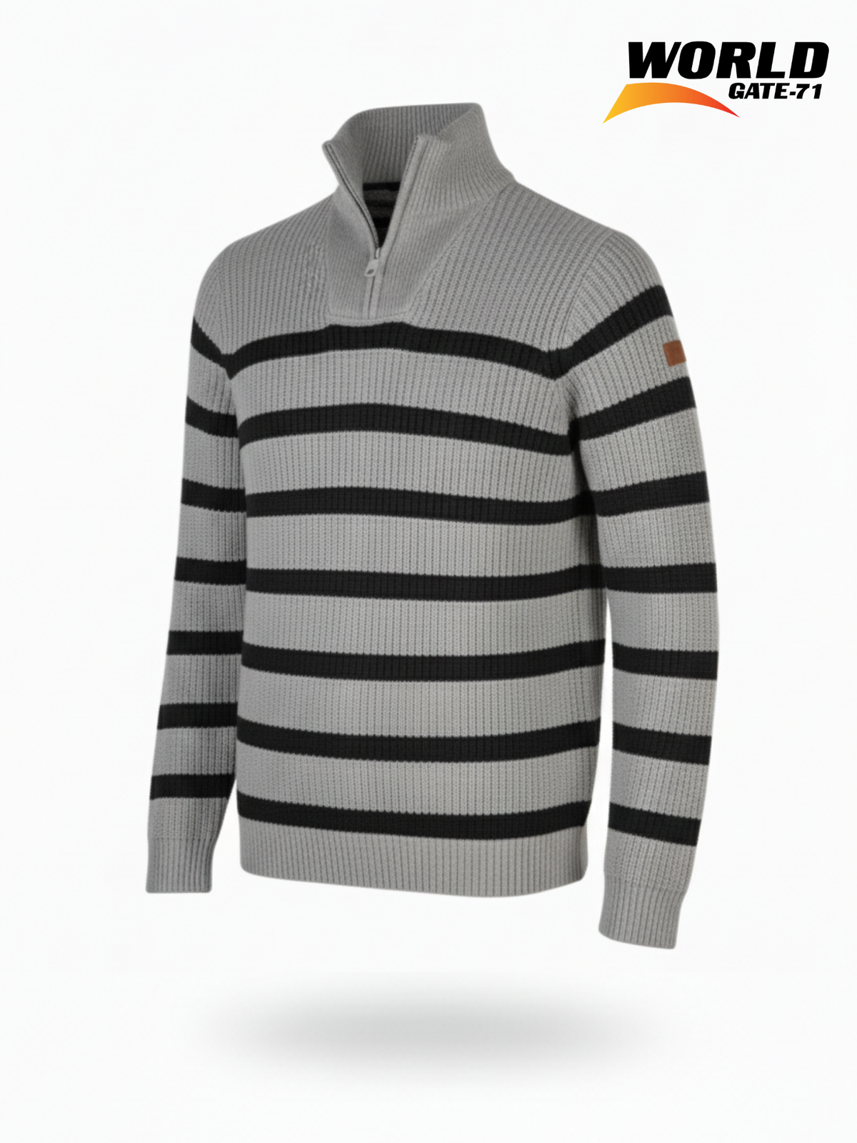 Baby Boy's & Girl's Short Zip Stripped Sweater