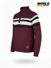 Baby Boy's & Girl's Short Zip Stripped Sweater